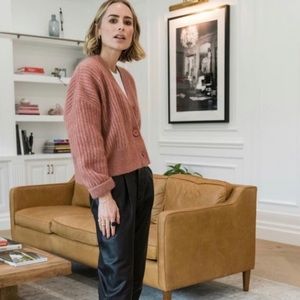 Anine Bing mohair blush cardigan sweater Maxwell Cropped Cardigan Sweater